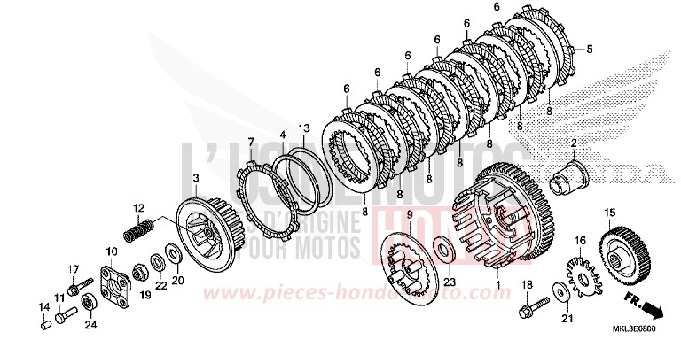 KUPPLUNG (NC750XA) von NC750X "Meca" MAT PEARL GLARE WHITE (NHB54) von 2019